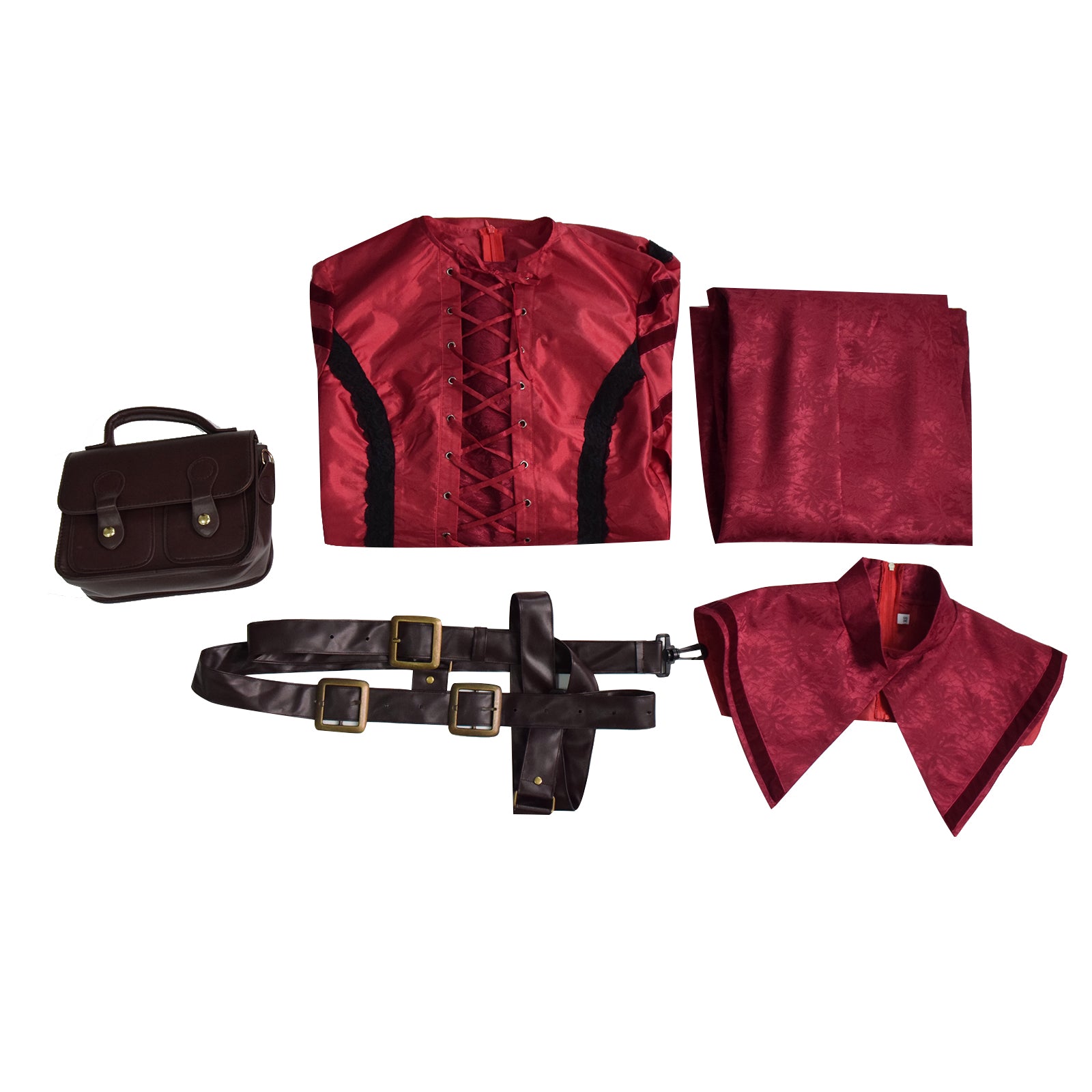 1666: Amsterdam Noa Cosplay Costume Red Long Dress with Accessories ACcosplay