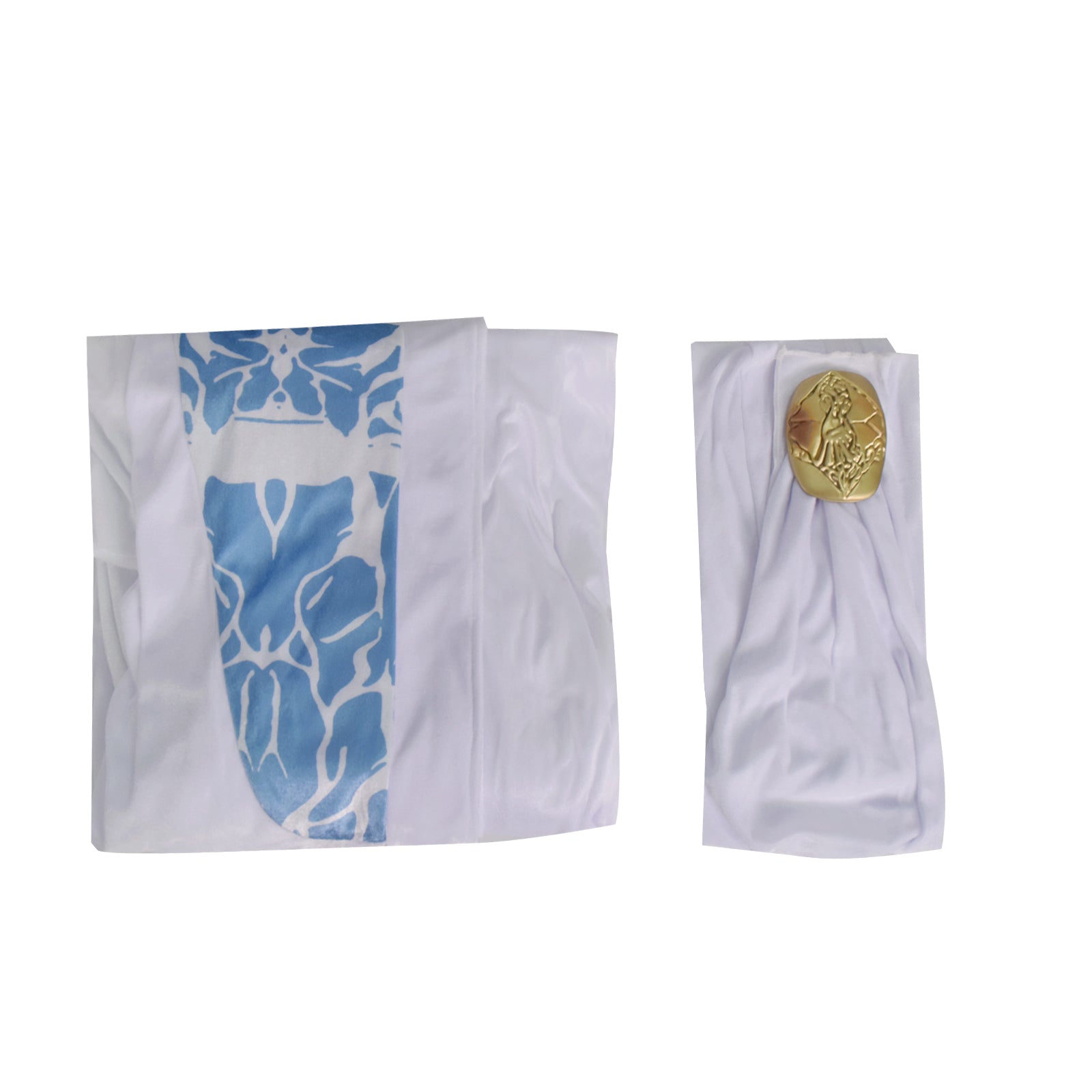 Star Wars Padme Amidala Cosplay Costume White Hooded Blue Printed Outfit ACcosplay