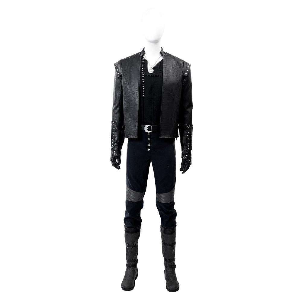 The Witcher Season 5 Geralt of Rivia Cosplay Costume Black Halloween Suit Accosplay