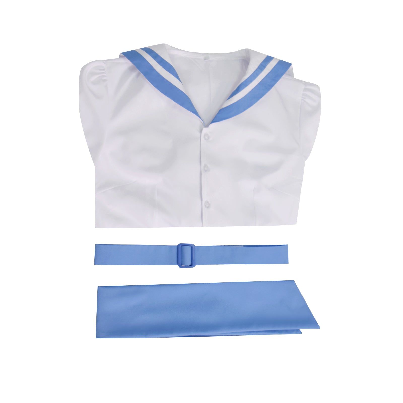 Women Vintage Sailor Collar Midi Dress Long Sleeve For Cosplay Party Daily Wear ACcosplay