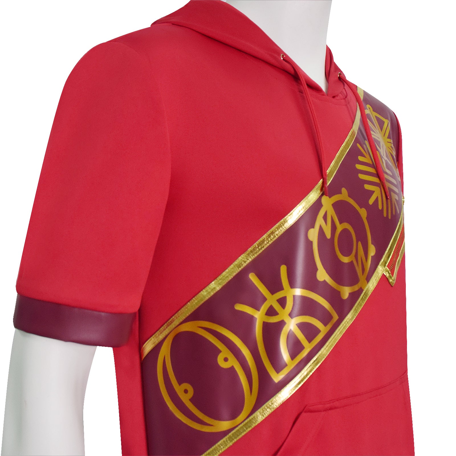 Zombies 5 Ray Cosplay Costume Hoodie Men Red Short Sleeve Hooded Sweatshirt Accosplay