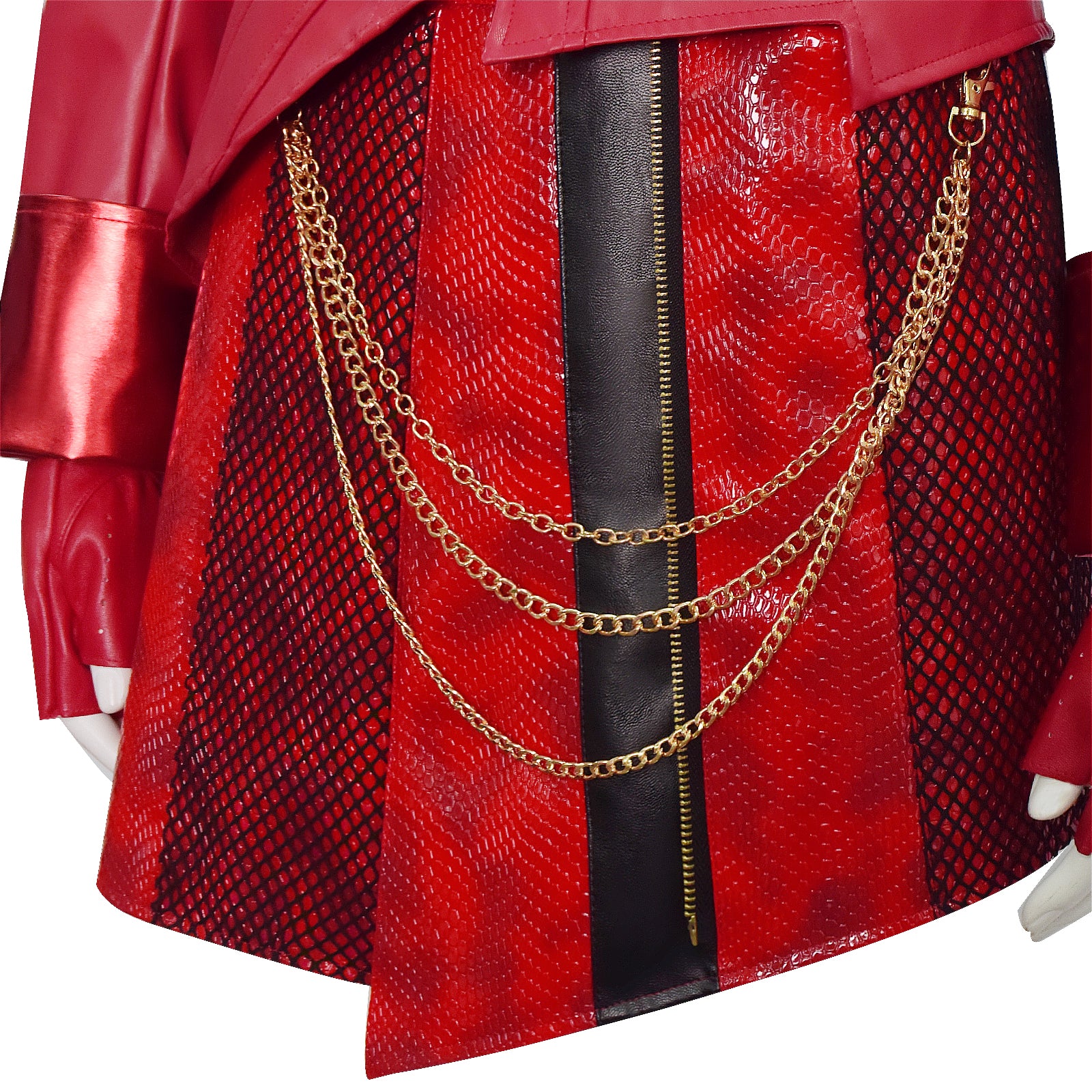 Descendants The Rise of Red Cosplay Costume Red Leather Suit ACcosplay