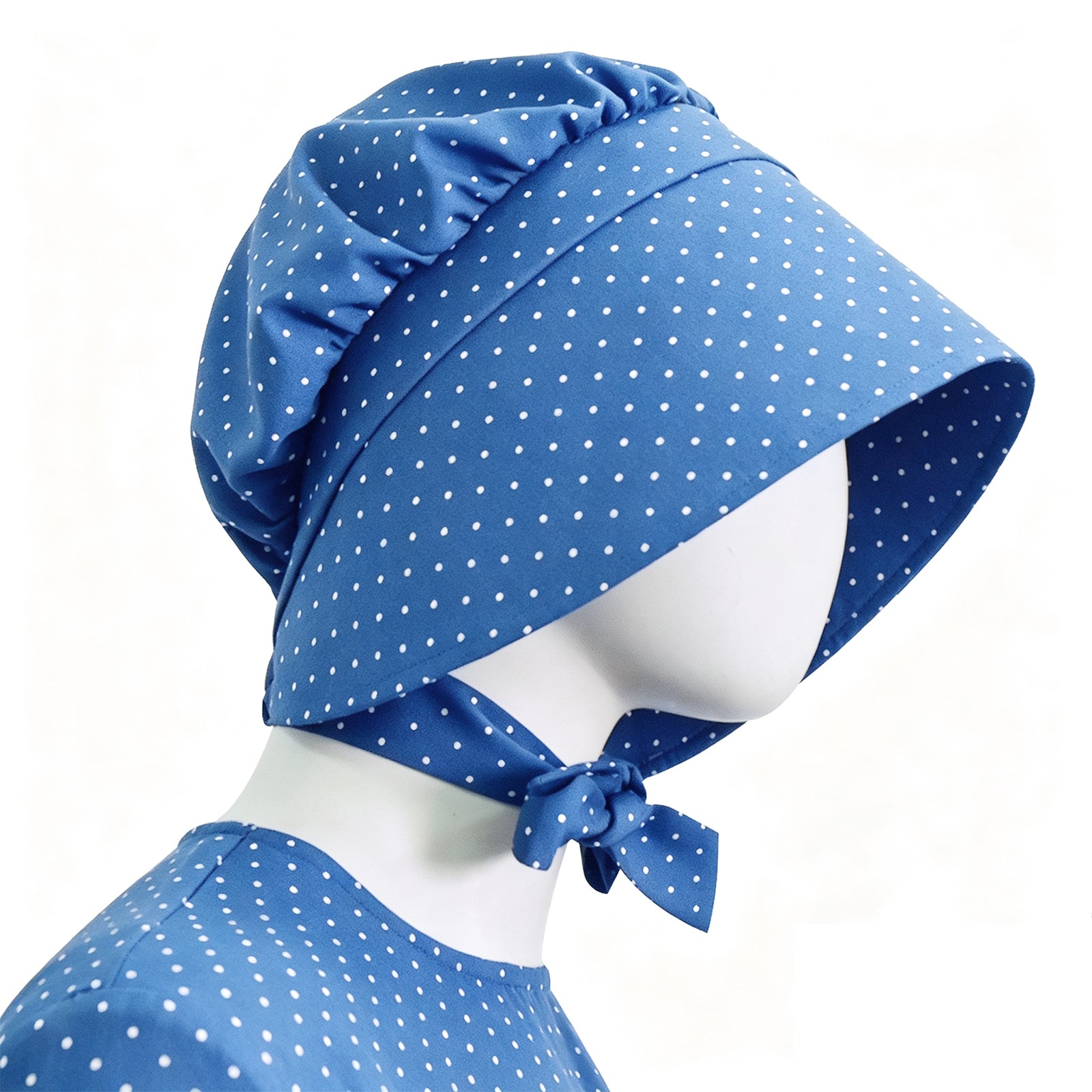 Lady Pioneer Girl Cosplay Costume Little House On The Prairie Blue Dress ACcosplay