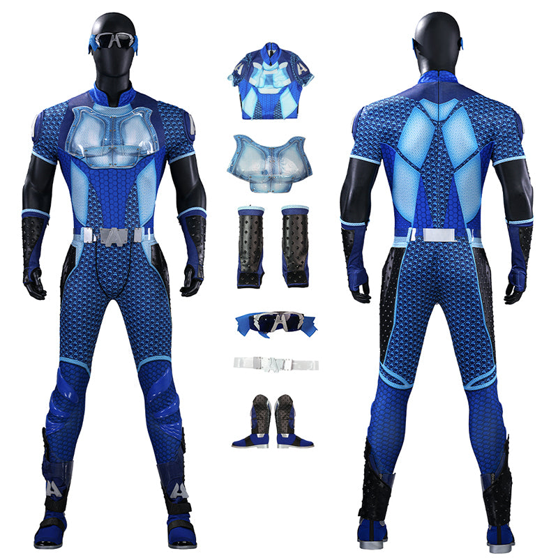 The Boys S5 A-train Cosplay Costume Blue Halloween Outfit ACcosplay