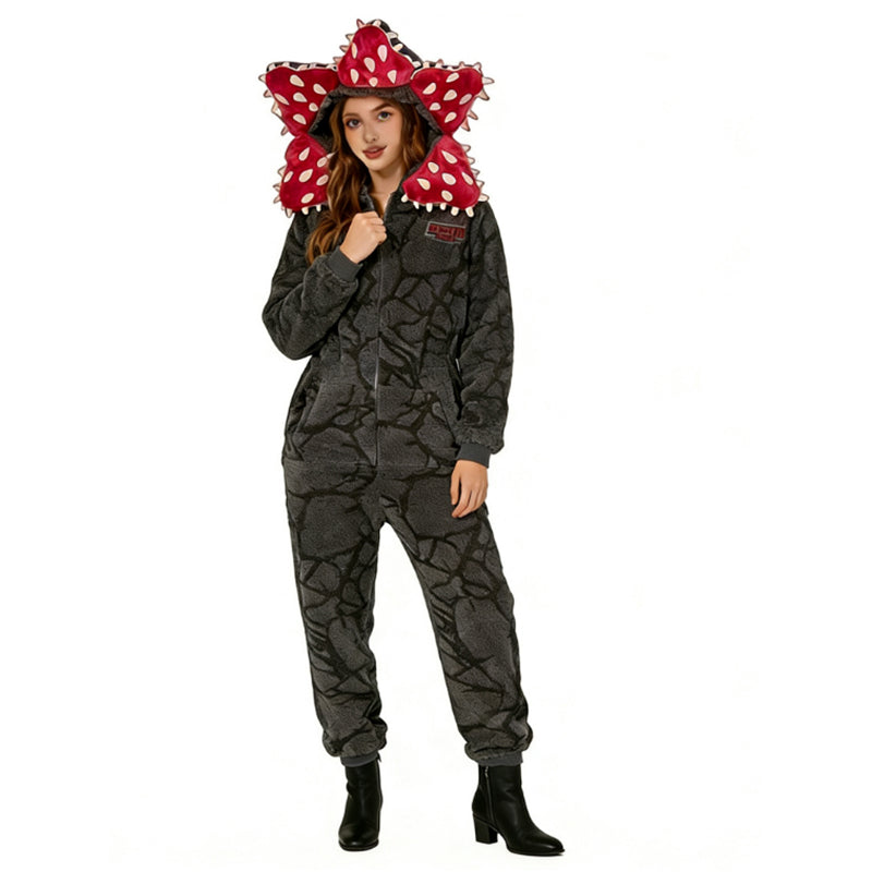 Stranger Things Demogorgon Cosplay Costume Fluffy Pajamas Christmas Party Suit