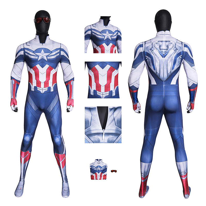 The Falcon Soldier Captain America Cosplay Costume Jumpsuit Full Set Outfit ACcosplay