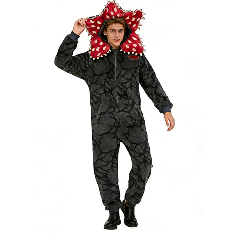 Stranger Things Demogorgon Cosplay Costume Fluffy Pajamas Christmas Party Suit