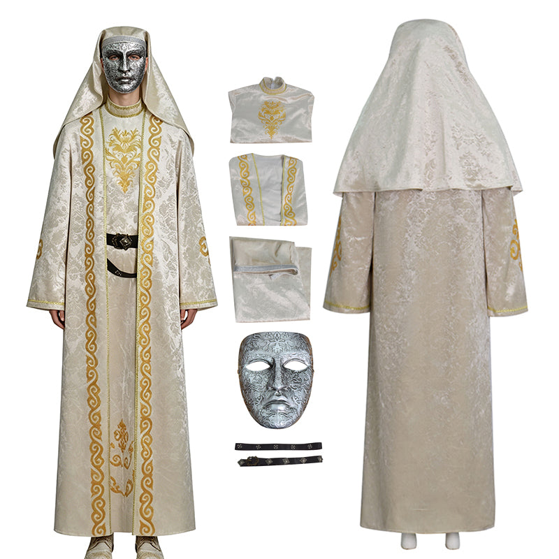 ACcosplay Kingdom of Heaven Baldwin IV of Jerusalem Cosplay Costume With Mask Outfit