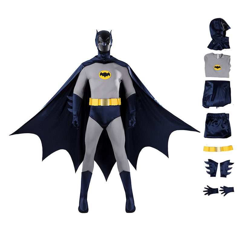1960s Batman Adam West Cosplay Costume The 60s Batman Halloween Suit Accosplay
