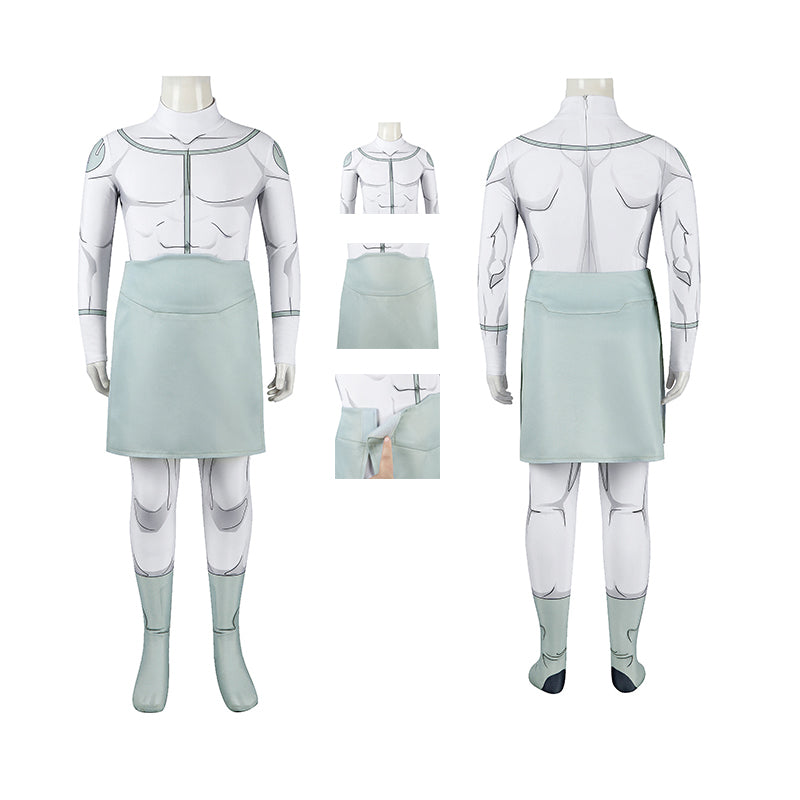 Invincible Mark Grayson Viltrumite Kids Cosplay Costume White Jumpsuit ACcosplay