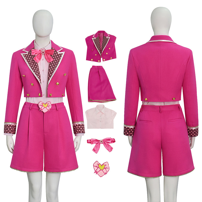 Descendants Wicked Wonderland Pink Hearts Cosplay Costume Halloween Fancy Suit ACcosplay