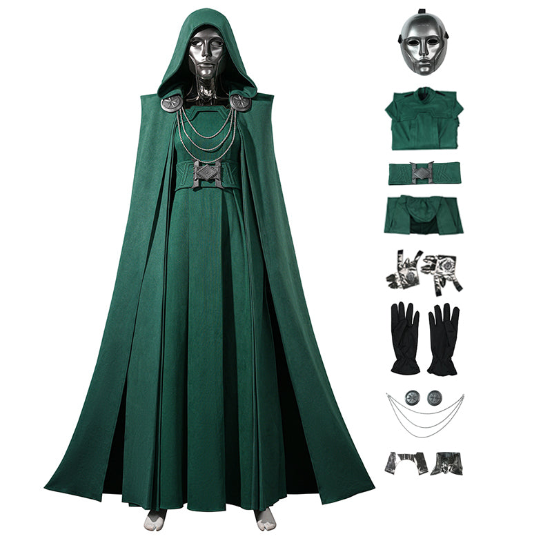 Avengers Doomsday Latverian Witch Cosplay Costume Female Halloween Green Suit ACcosplay