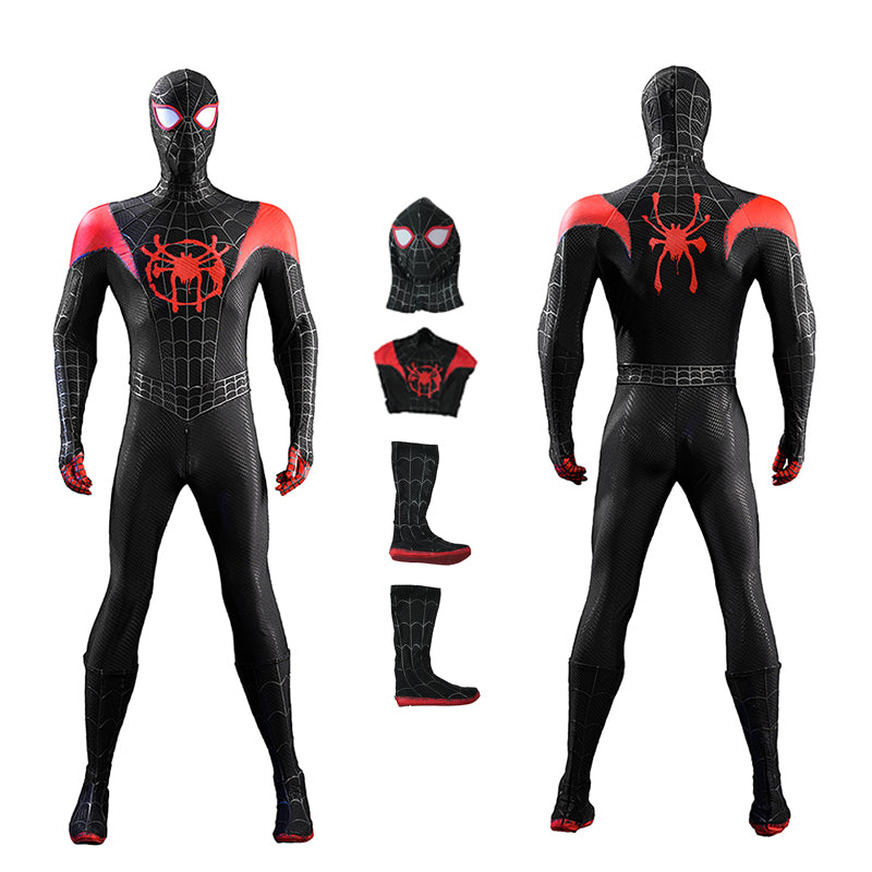 Spider-Man Into the Spider-Verse Miles Morales Cosplay Costume Halloween Jumpsuit ACcosplay