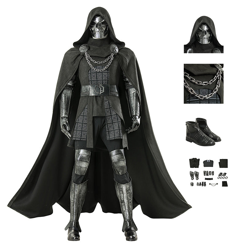 Avengers 5 Doctor Doom Dr. Victor von Doom Cosplay Costume Doomsday Halloween Suit