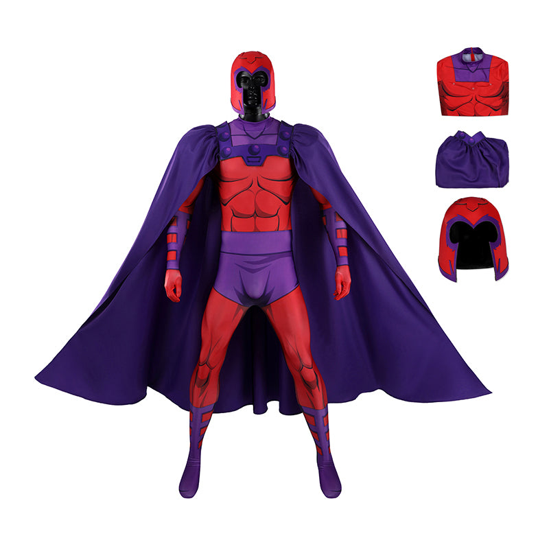 X-Men 97 Magneto Cosplay Costume With Cape Halloween Jumpsuit ACcosplay