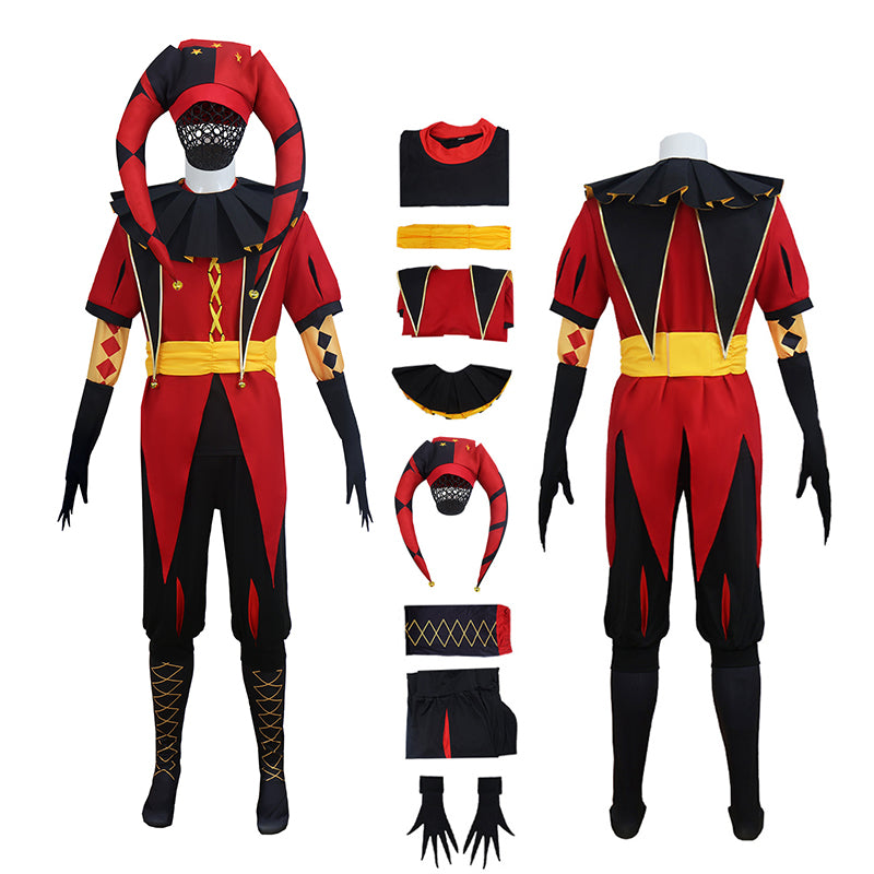 The Freak Circus Pierrot Cosplay Costume Jester Halloween Party Outfit ACcosplay