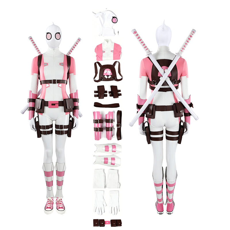Gwenpool Cosplay Costume Gwen Stacy Halloween Woman Outfit ACcosplay