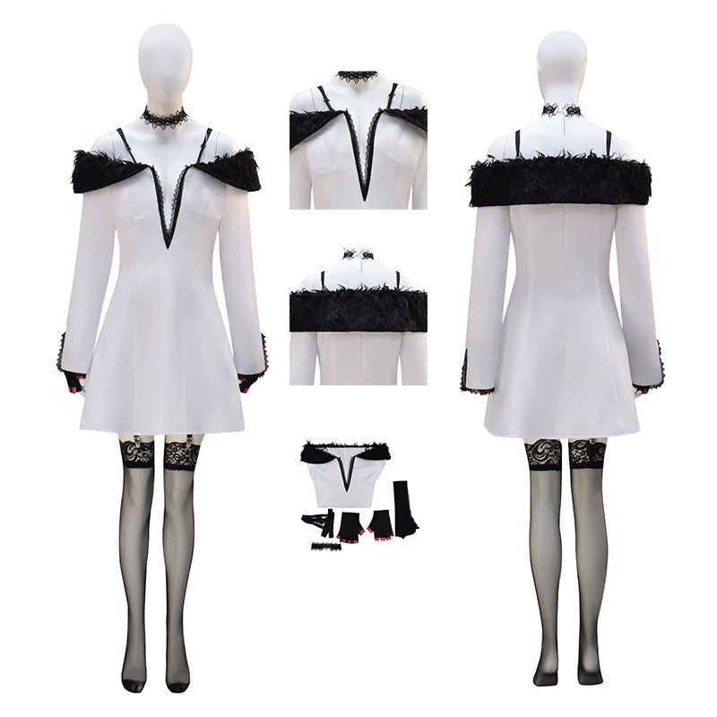 Lili Tekken 8 Cosplay Costume White Halloween Suit ACcosplay