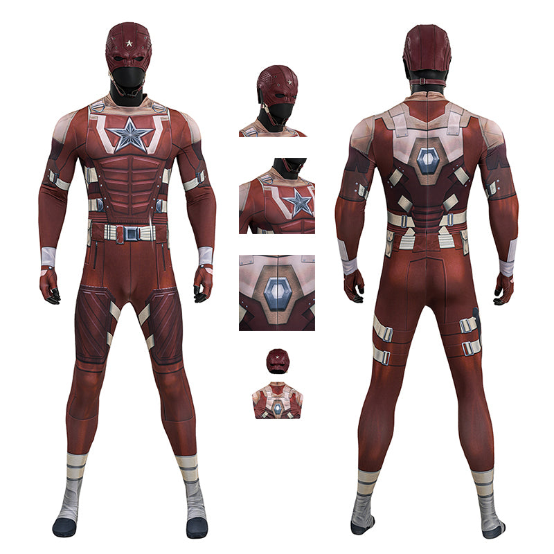 Thunderbolts Red Guardian Cosplay Costume Halloween Jumpsuit Outfit ACcosplay