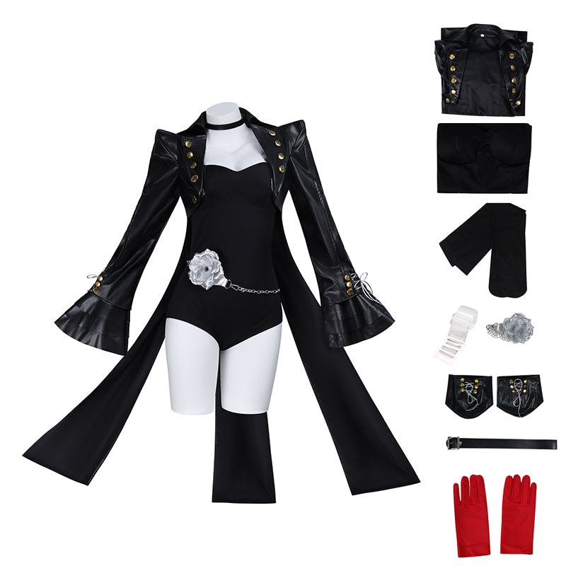 P5R Persona 5 Royal Kasumi Yoshizawa Phantom Thief Cosplay Costume Black Halloween Suit