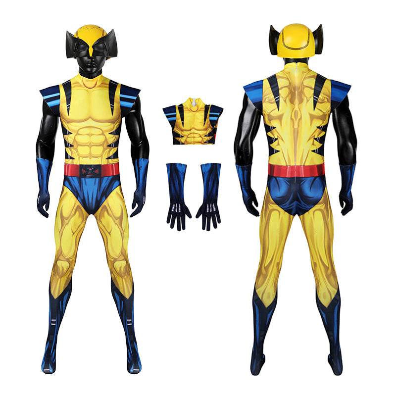 X Men 97 Wolverine Cosplay Costume Printed Spandex Halloween Outfit ACcosplay