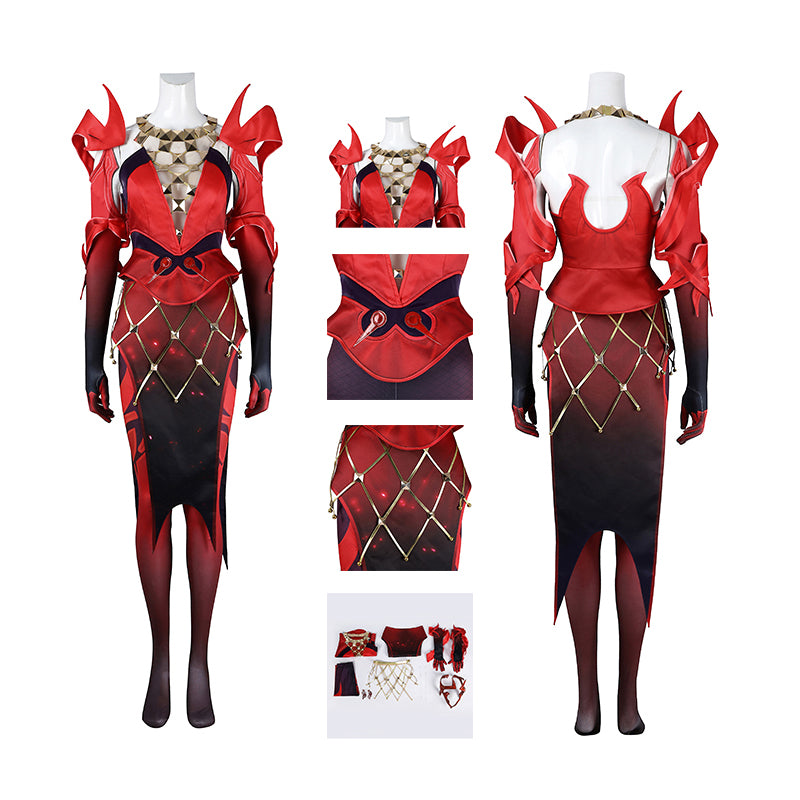 Marvel Rivals Scarlet Witch Emporium Matron Cosplay Costume Halloween Outfit ACcosplay