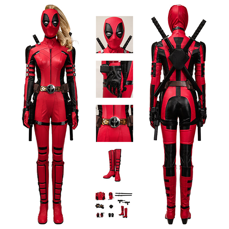 Lady Deadpool Cosplay Costume Female Deadpool & Wolverine Halloween Outfit ACcosplay