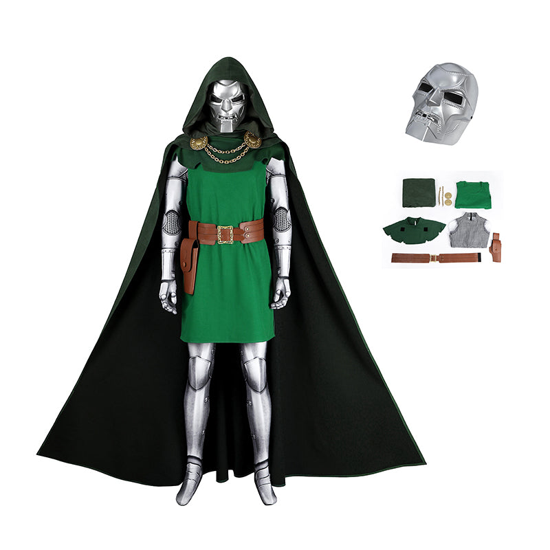 Fantastic Four Doctor Doom Cosplay Costume Jumpsuit Halloween Outfit ACcosplay