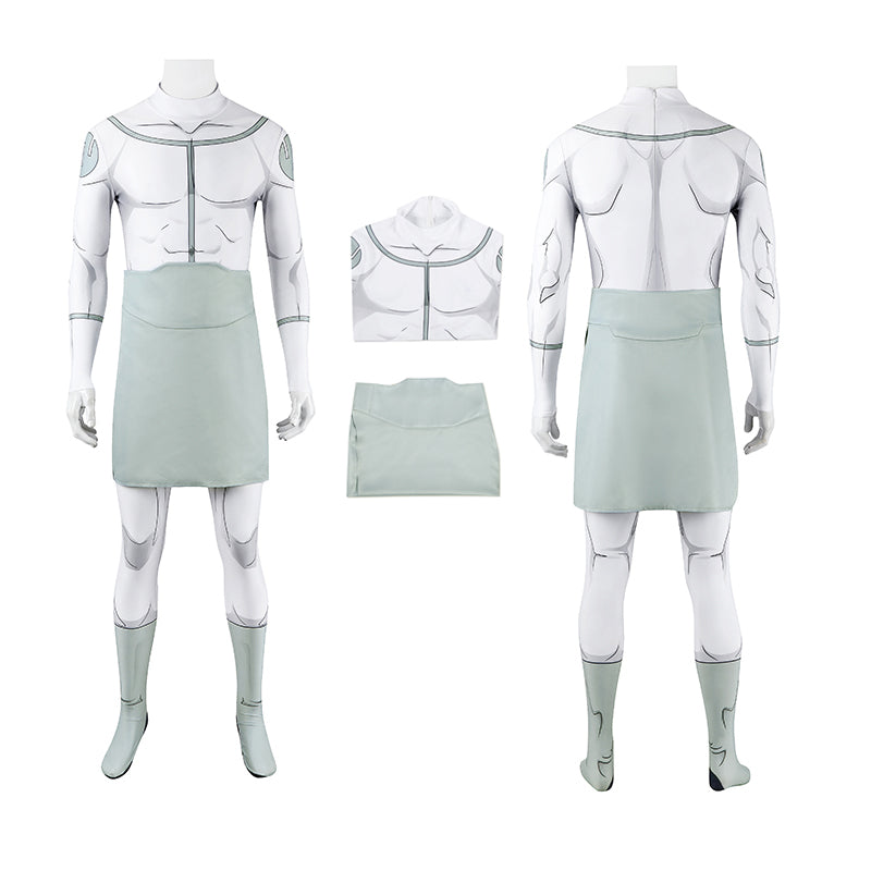 Invincible Mark Grayson Viltrumite Cosplay Costume White Jumpsuit with Apron ACcosplay
