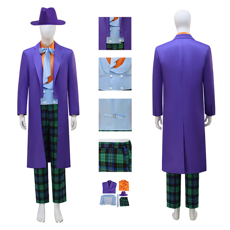 Joker Jack Nicholson Costume Batman 1989 The Joker Cosplay Suit Halloween outfit