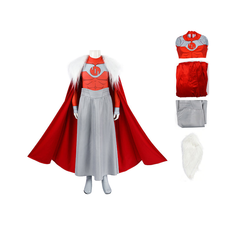 Invincible Season 4 Thragg Cosplay Costume Cape With Fur Collar Kids Outfit ACcosplay