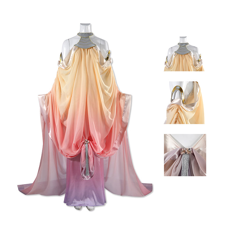 Star Wars 2 Attack of the Clones Padme Cosplay Costume Lake Dress Halloween Outfit ACcosplay