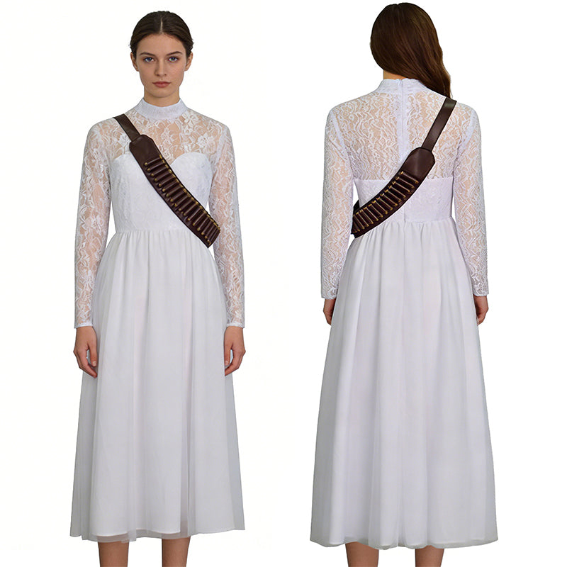 Ready Or Not Grace Cosplay Costume White Wedding Dress Halloween Suit – ACcosplay