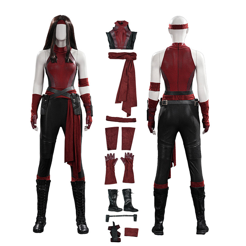 Elektra Cosplay Costume Daredevil Born Again Season 3 Women's Halloween Outfit ACcosplay
