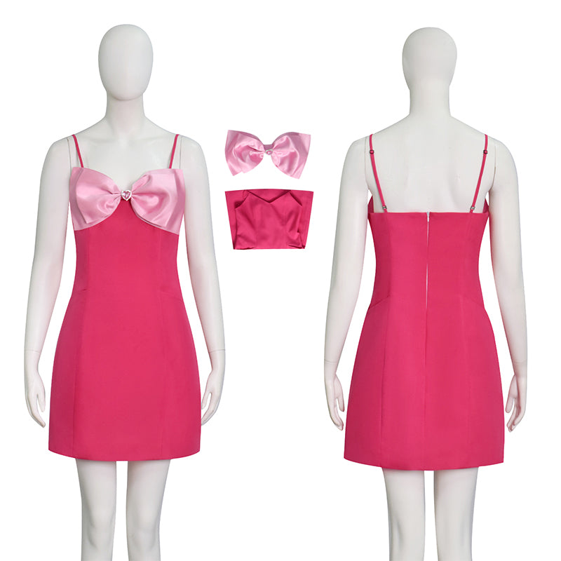 Legally Blonde Elle Woods Replica Cosplay Costume Pink Dress Halloween Outfit ACcosplay