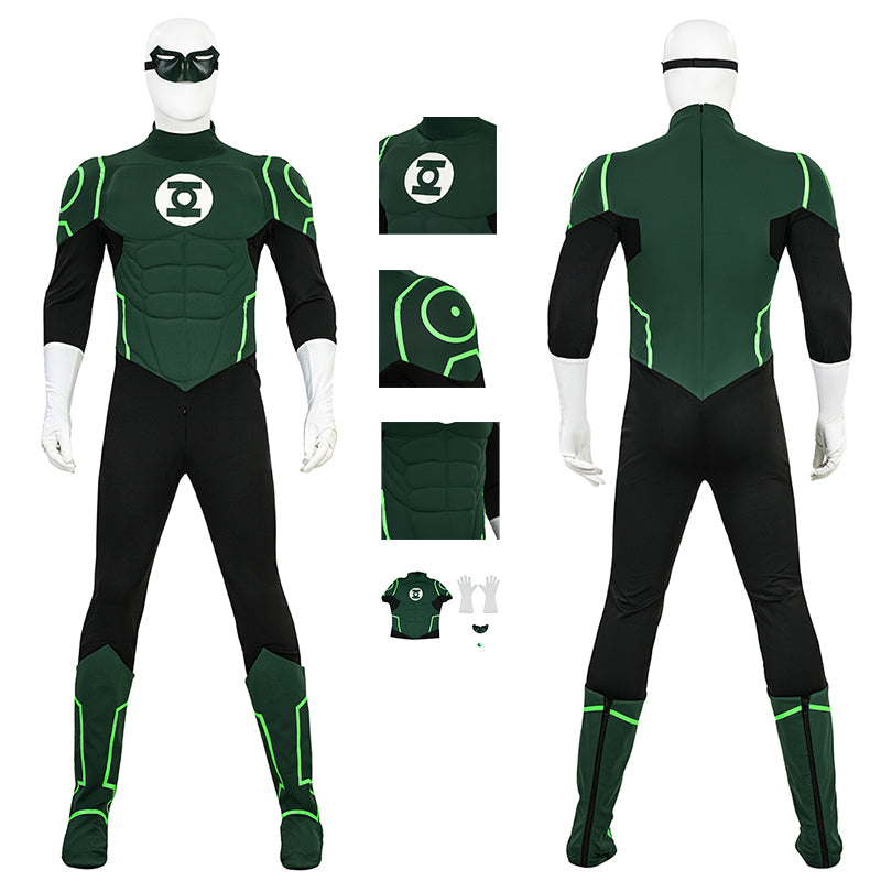 Superman Green Lantern Hal Jordan Justice League Lantern Green Cosplay Costume ACcosplay