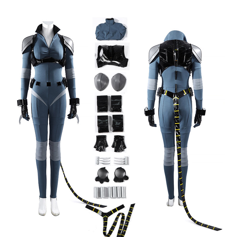 Absolute Selina Kyle Cosplay Costume Selina Kyle Cosplay Blue Suit With Tail ACcosplay