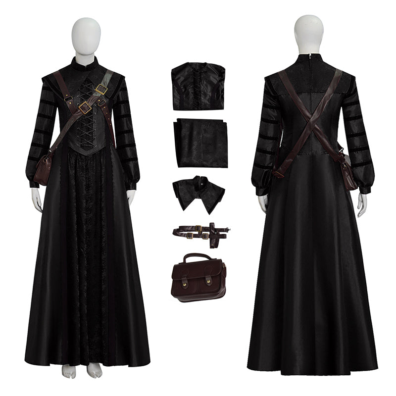 1666: Amsterdam Noa Cosplay Costume Black Long Dress with Accessories ACcosplay