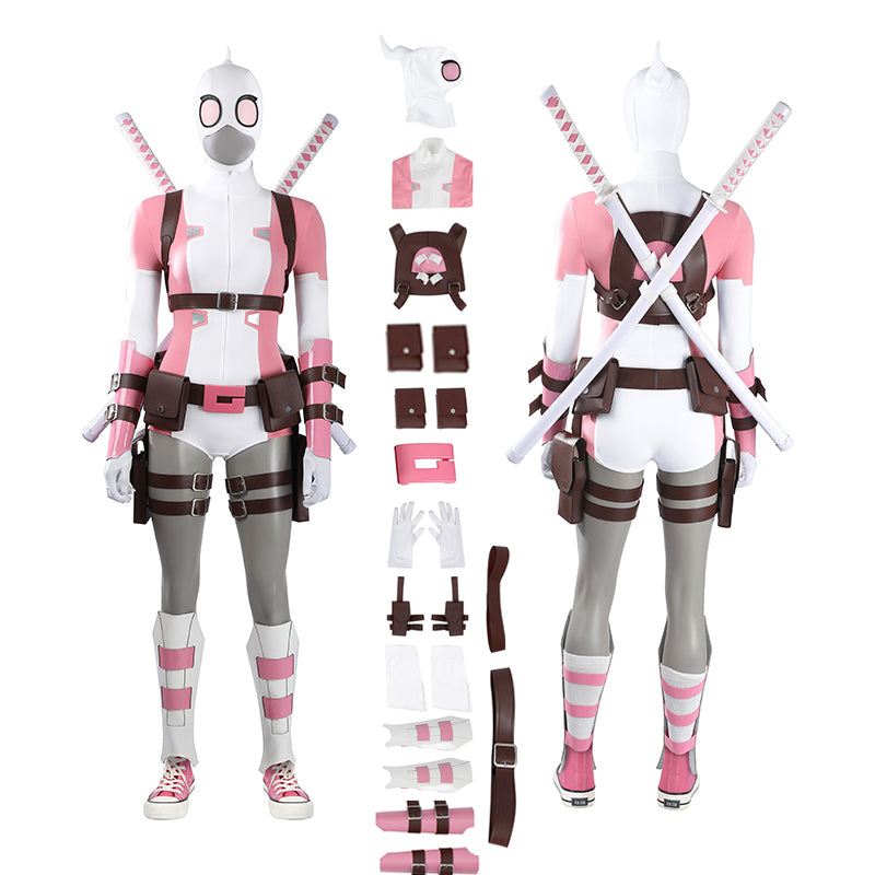 Gwenpool Cosplay Costume Gwen Stacy Halloween Woman Outfit ACcosplay