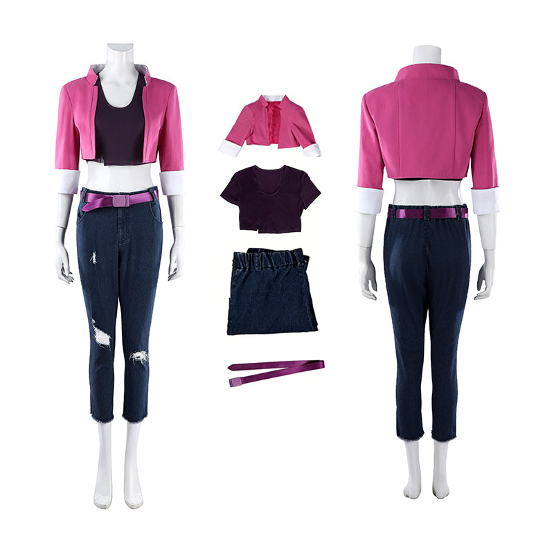 Dispatch Invisigal Cosplay Costume Pink Coat Halloween Outfit ACcosplay