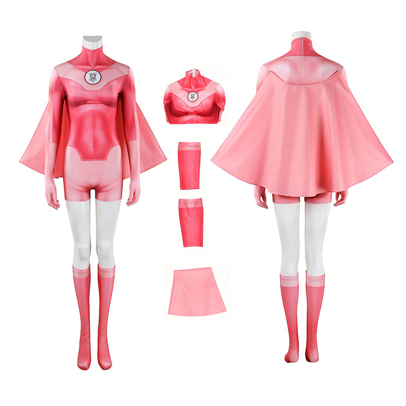 Invincible Season 4 Atom Eve Cosplay Costume Halloween Pink Jumpsuit ACcosplay