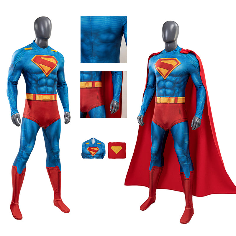 Superman Cosplay Superman Costume Superhero Jumpsuit With Cape 2025 Printed ACcosplay