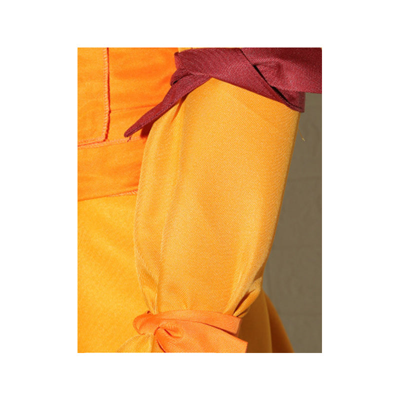 Aang Cosplay Costume Avatar: The Last Airbender Yellow Suit Kids Adult Halloween Outfit
