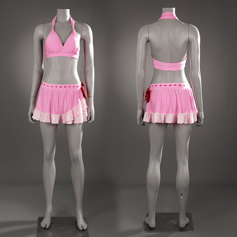 FF7R Aerith Gainsborough Swimsuit Final Fantasy VII Rebirth Cosplay Costumes Pink Beach Suit