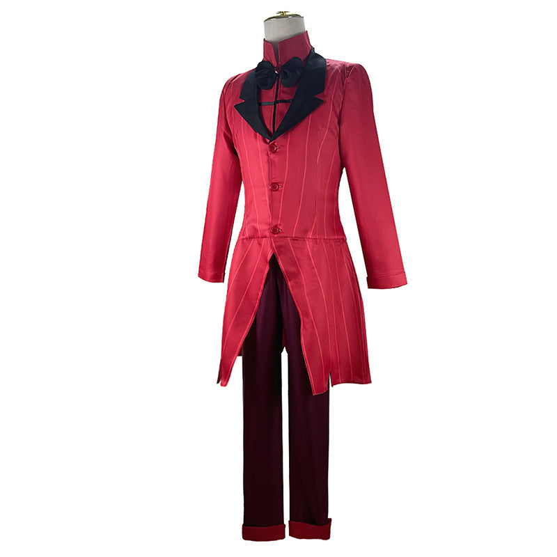 Hazbin Hotel Alastor Cosplay Costume Red Outfits Halloween Party Suit