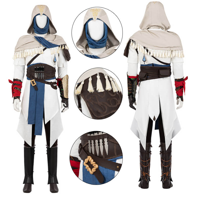 Assassins Creed Mirage Costume Basim Cosplay Outfit Halloween Carnival Suit