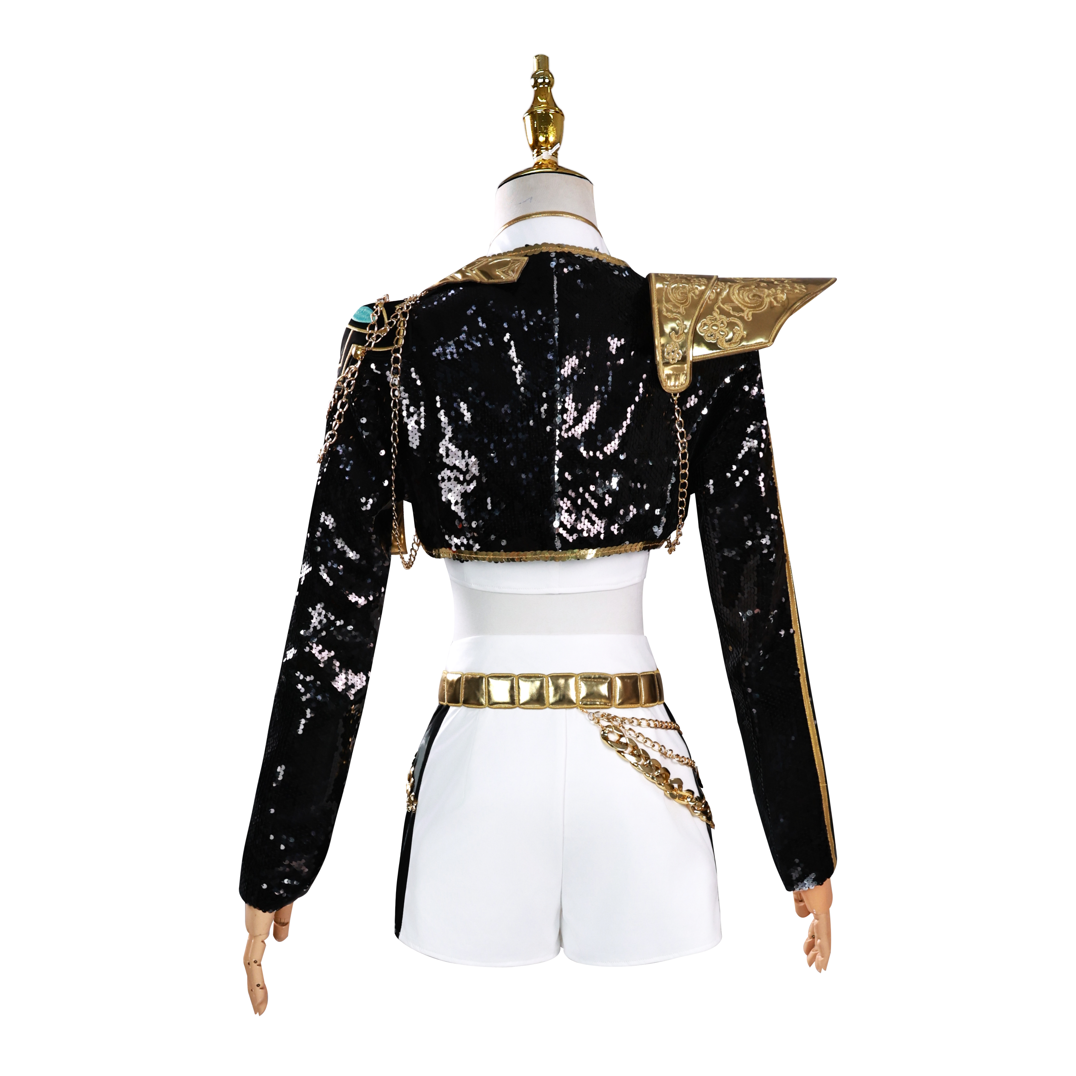 Kpop Demon Hunters Rumi Cosplay Costume Golden Black Golden Dance Halloween Suit ACcosplay