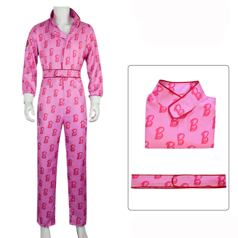 Ryan Gosling Pink Tracksuit 2023 Movie Ken Outfit Jumpsuit ACcosplay