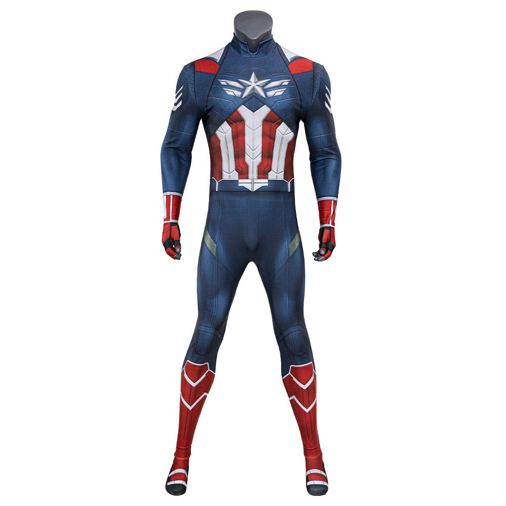 Captain America Cosplay Costume Jumpsuit Outfit 2025 Printed Version ACcosplay