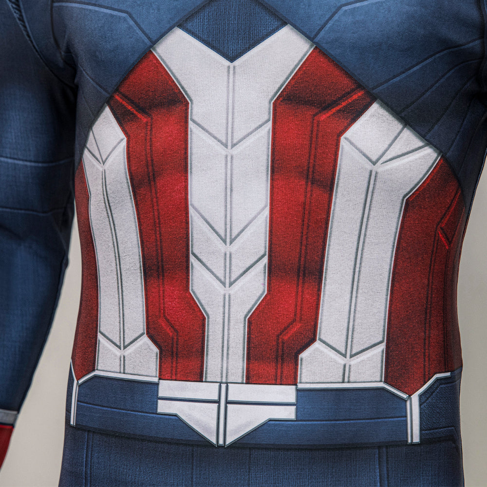 Captain America Cosplay Costume Jumpsuit Outfit 2025 Printed Version ACcosplay